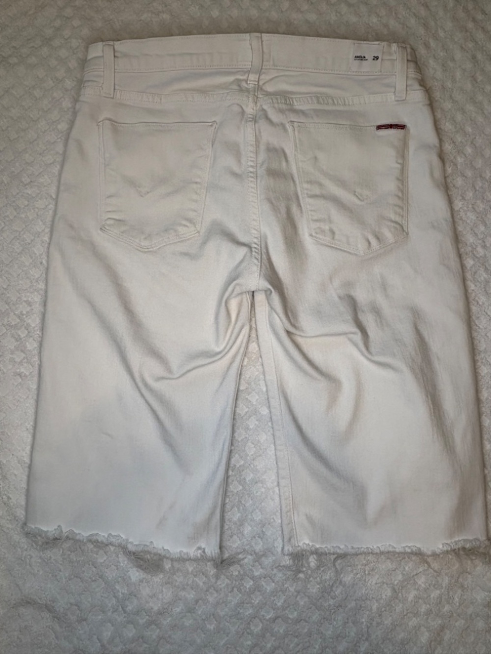 Hudson White Denim Cutoff Shorts | Size 29 - Picture 2 of 4